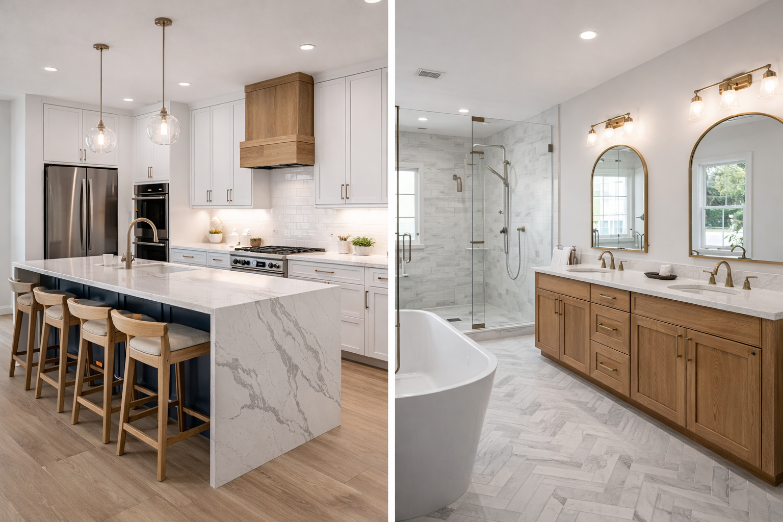 Kitchen and bath remodel example